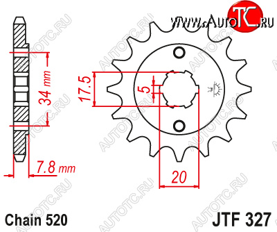 1 149 р. Звезда цепного привода JTF327 13  jtf327.13  с доставкой в г. Вологда