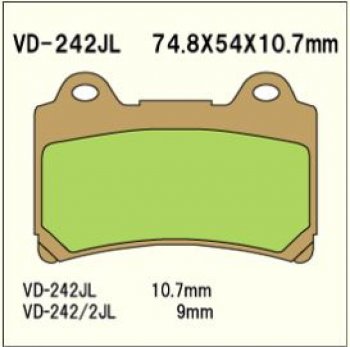 Тормозные колодки Vesrah VD 2422JL  пм-00005078