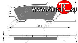 2 169 р. Тормозные колодки Gold-Fren 248 K5  248 k5  с доставкой в г. Вологда