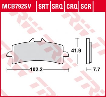 Тормозные колодки TRW MCB792SV  mcb792sv