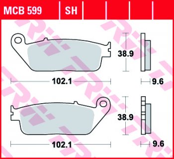 Тормозные колодки TRW MCB599  mcb599