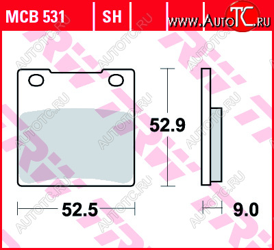 3 879 р. Тормозные колодки TRW MCB531SH  mcb531sh  с доставкой в г. Вологда