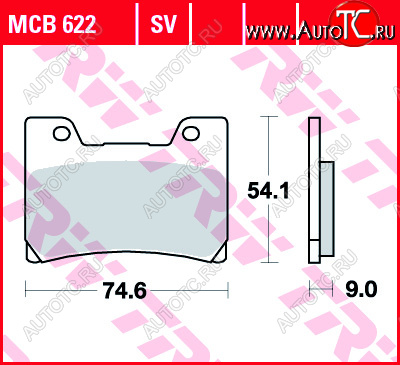 3 889 р. Тормозные колодки TRW MCB622SV  mcb622sv  с доставкой в г. Вологда