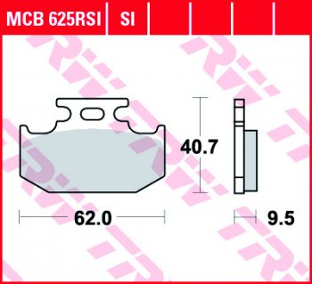 Тормозные колодки TRW MCB625SI  mcb625si