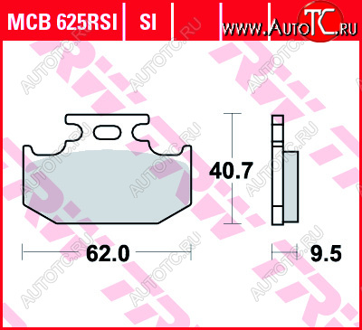 3 019 р. Тормозные колодки TRW MCB625SI  mcb625si  с доставкой в г. Вологда