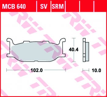 Тормозные колодки TRW MCB640SV  mcb640sv
