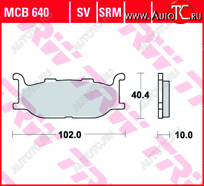3 889 р. Тормозные колодки TRW MCB640SV  mcb640sv  с доставкой в г. Вологда