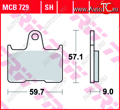 3 879 р. Тормозные колодки TRW MCB729SH  mcb729sh  с доставкой в г. Вологда