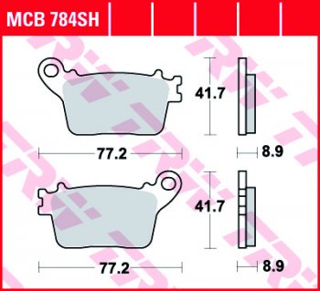 Тормозные колодки TRW MCB784SH  mcb784sh