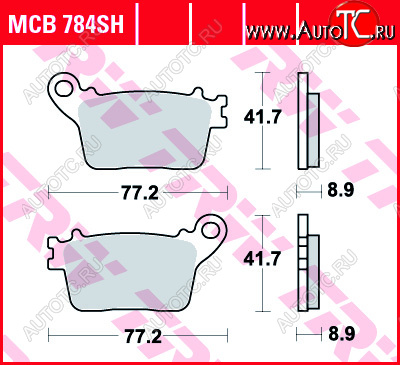 3 889 р. Тормозные колодки TRW MCB784SH  mcb784sh  с доставкой в г. Вологда