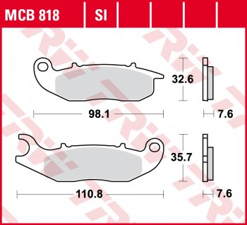 Тормозные колодки TRW MCB818SI  mcb818si