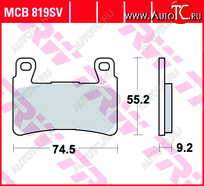 3 889 р. Тормозные колодки TRW MCB819SV  mcb819sv  с доставкой в г. Вологда
