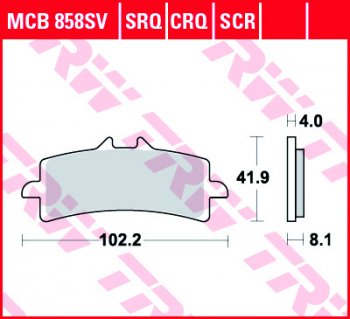 Тормозные колодки TRW MCB858SV  mcb858sv