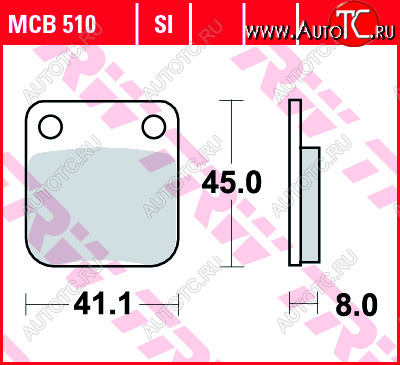 2 899 р. Тормозные колодки TRW MCB510SI  mcb510si  с доставкой в г. Вологда