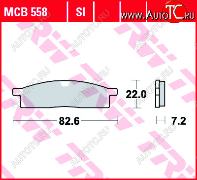 3 269 р. Тормозные колодки TRW MCB558SI  mcb558si  с доставкой в г. Вологда