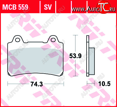 3 999 р. Тормозные колодки TRW MCB559SV  mcb559sv  с доставкой в г. Вологда