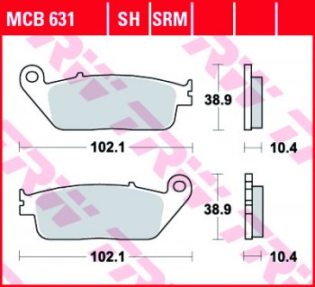 Тормозные колодки TRW MCB631SH  mcb631sh