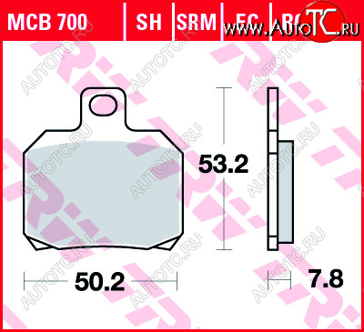 3 879 р. Тормозные колодки TRW MCB700SH  mcb700sh  с доставкой в г. Вологда