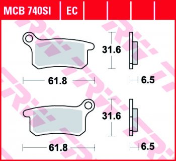Тормозные колодки TRW MCB740SI  mcb740si