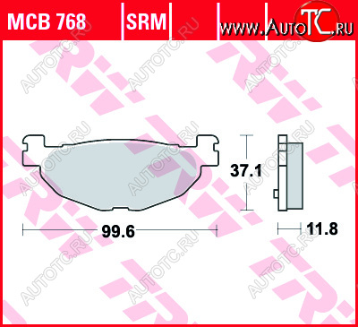 3 309 р. Тормозные колодки TRW MCB768  mcb768  с доставкой в г. Вологда