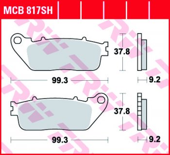 Тормозные колодки TRW MCB817SH  mcb817sh