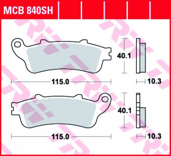 Тормозные колодки TRW MCB840SH  mcb840sh