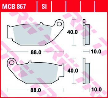Тормозные колодки TRW MCB867SI  mcb867si