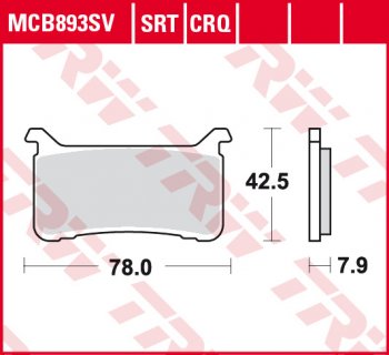 Тормозные колодки TRW MCB893SV  mcb893sv