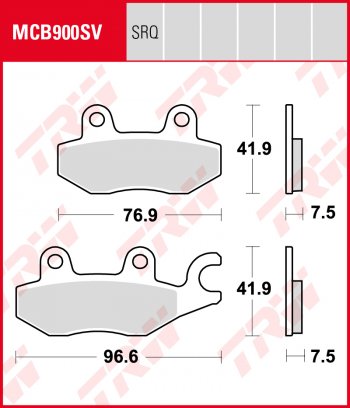 Тормозные колодки TRW MCB900SV  mcb900sv