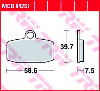Тормозные колодки TRW MCB842SI  mcb842si