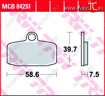 2 919 р. Тормозные колодки TRW MCB842SI  mcb842si  с доставкой в г. Вологда