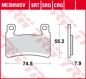 Тормозные колодки TRW MCB850SV  mcb850sv