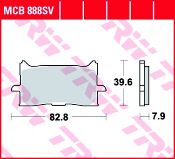 Тормозные колодки TRW MCB888SV  mcb888sv