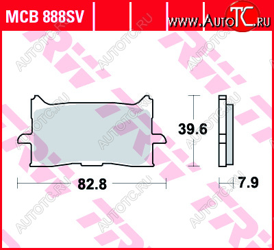 4 089 р. Тормозные колодки TRW MCB888SV  mcb888sv  с доставкой в г. Вологда