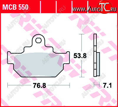 3 199 р. Тормозные колодки TRW MCB550  mcb550  с доставкой в г. Вологда