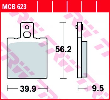 Тормозные колодки TRW MCB623  mcb623