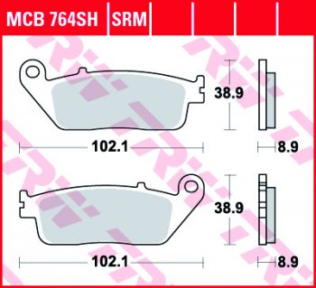 Тормозные колодки TRW MCB764SH  mcb764sh