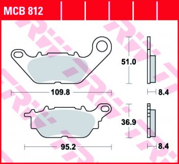 Тормозные колодки TRW MCB812  mcb812