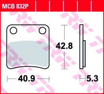 Тормозные колодки TRW MCB832P  mcb832p