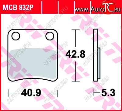 2 339 р. Тормозные колодки TRW MCB832P  mcb832p  с доставкой в г. Вологда