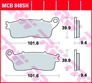 Тормозные колодки TRW MCB848SH  mcb848sh