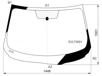Стекло лобовое Evolute i-PRO 22- KMK EVLT0001