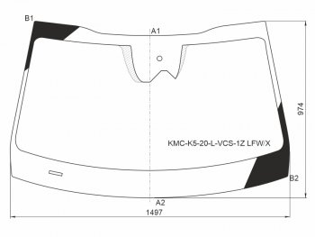 Стекло лобовое (Одна камера/ Датчик дождя) Kia K5 19- XYG KMC-K5-20-L-VCS-1Z LFW/X, kmck520lvcs1zlfwx XYG KMC-K5-20-L-VCS-1Z LFW/X