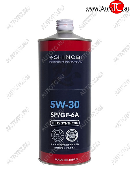 1 129 р. Масло моторное синтетическое SHINOBI SPGF-6A 5W-30 1L SHINOBI SH0007  с доставкой в г. Вологда