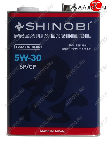3 899 р. Масло моторное синтетическое SHINOBI SPGF-5CF 5W-30 4L SHINOBI SH0032  с доставкой в г. Вологда