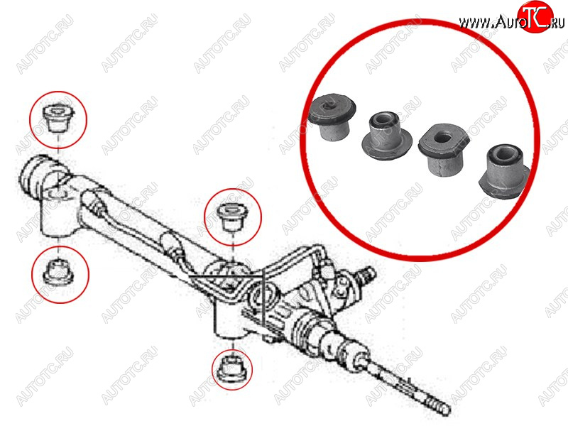 849 р. Втулка рулевой рейки Toyota Land Cruiser Prado (J120) 02-09  Lexus GX 02-09  Toyota 4Runner 02-09 SAT ST-44200-35061B  с доставкой в г. Вологда