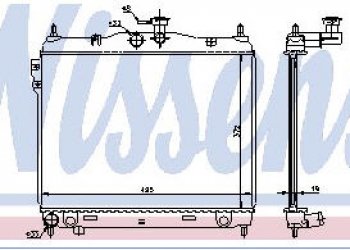 GETZ 02- {372 x 495 mm} РАДИАТОР ОХЛАЖДЕН (NISSENS) (NRF) (GERI) (см.каталог) BodyParts hngez02-910
