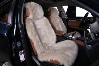Накидка на сиденье (длинный ворс искусственный мех) Автопилот Лада Калина 1119 хэтчбек (2004-2013)