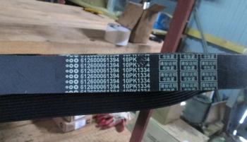 799 р. Ремень привода 10PK1334 WD10 WEICHAI 612600061349  с доставкой в г. Вологда. Увеличить фотографию 2