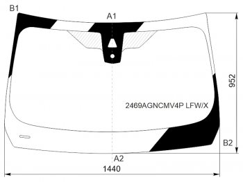 Стекло лобовое (Камера Датчик дождя) BMW 3-Series Gran Turismo 13-20 XYG 2469AGNCMV4P LFW/X